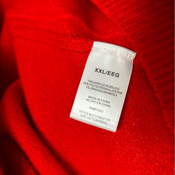 Vince Camuto Valentine’s Day Love Red Crewneck Slouch Sweater XXL - Picture 7 of 7